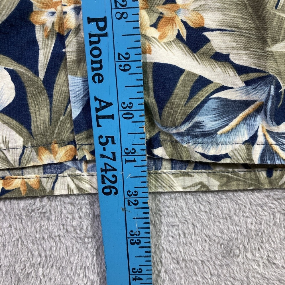 Vtg Pierre Cardin Hawaiian Shirt Men Large All Over Print Floral Button Up SS - Picture 12 of 16